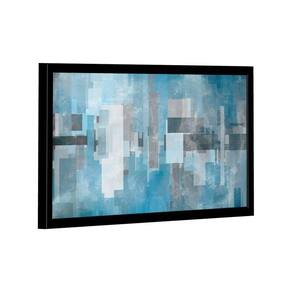 Quadro Geométrico Abstrato Azul -- Br Artes