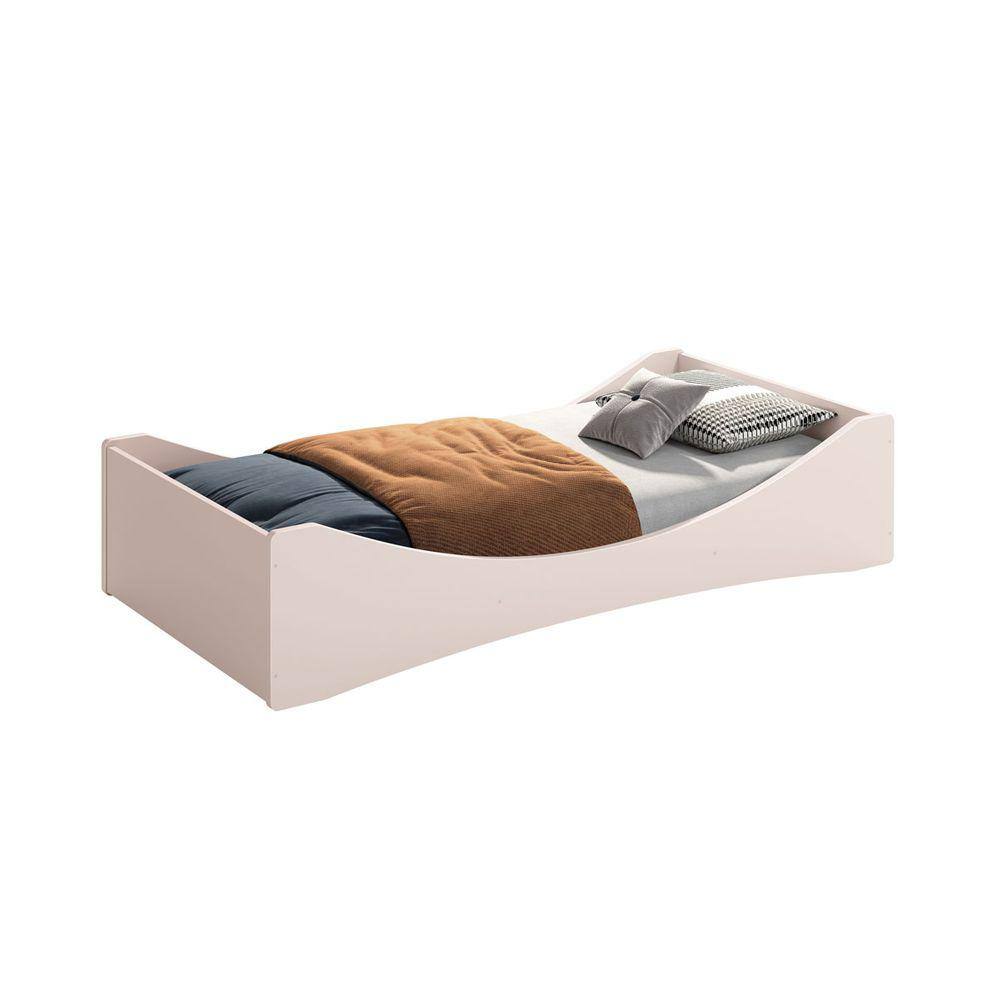 Cama Solteiro Evolutiva Luna 2 em 1 Rosa Fosco - Reller
