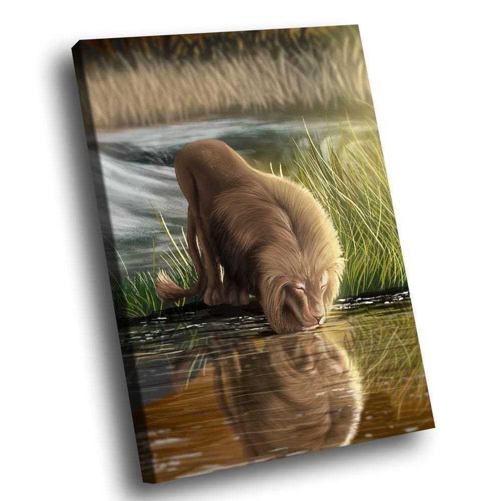 Quadro Leão Natureza -- Br Artes