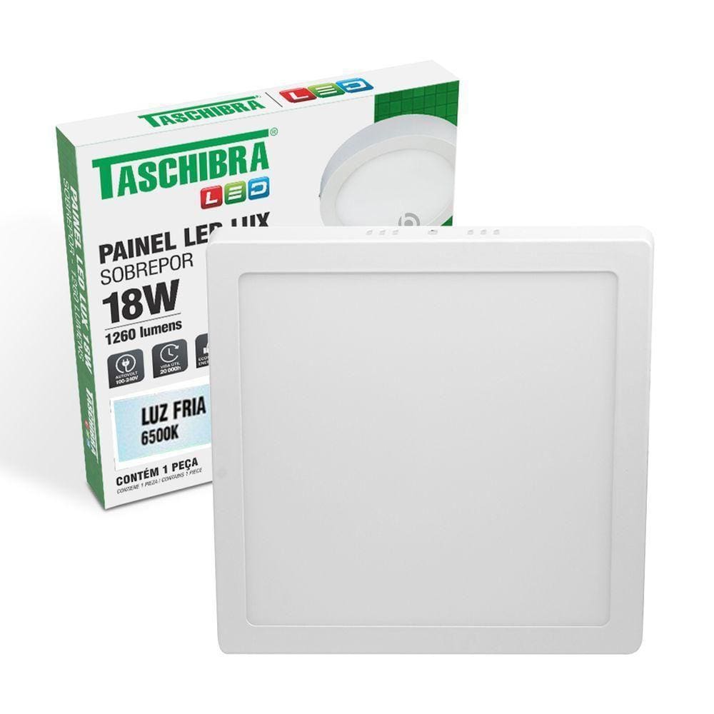 Painel De Led Quadrado Sobrepor 18w Bivolt Taschibra