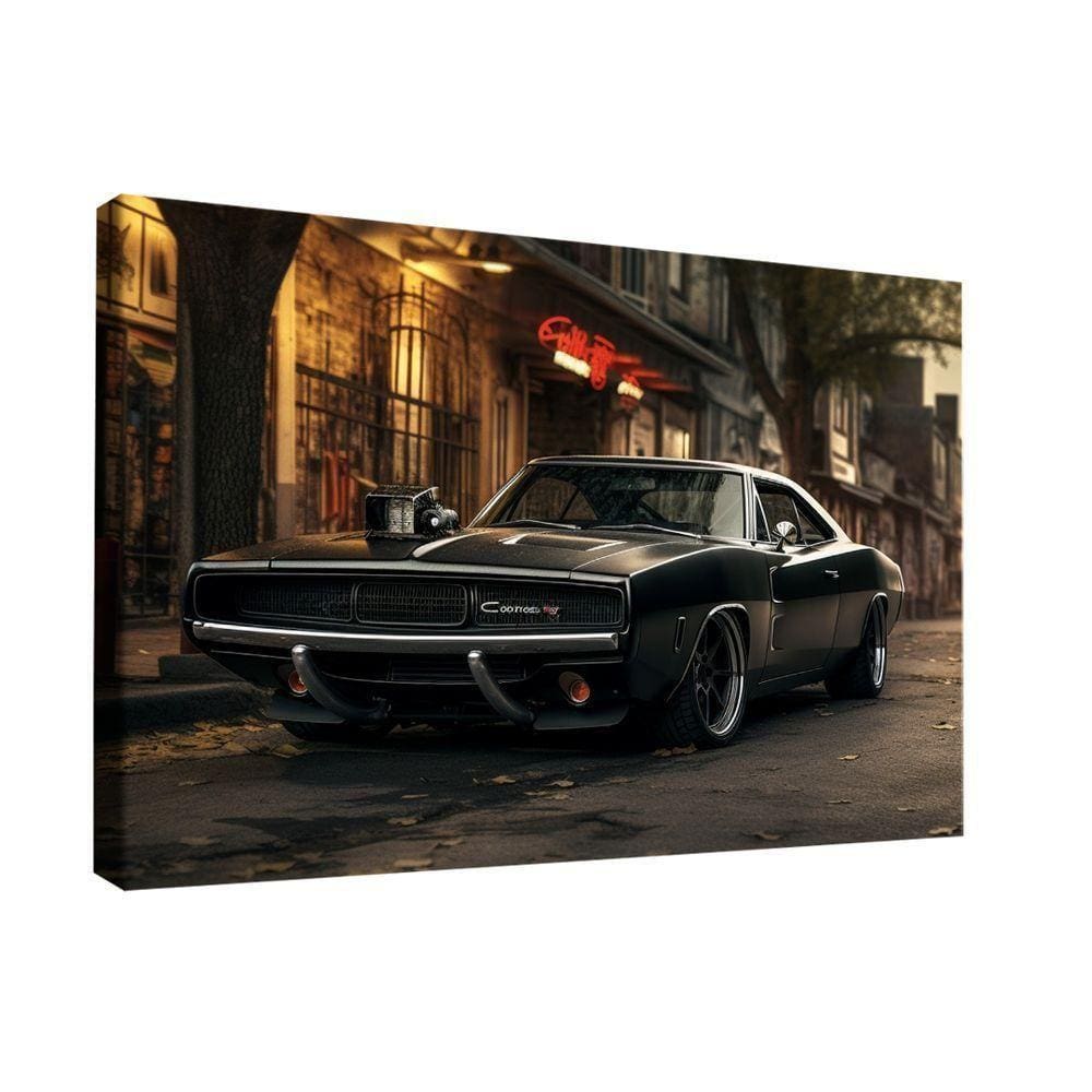 Quadro Dodge Charger Black -- Br Artes