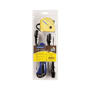 Kit De Ferramentas Com Trena Estilete E Chaves De Fenda Para Uso Doméstico 5pçs - Tramontina