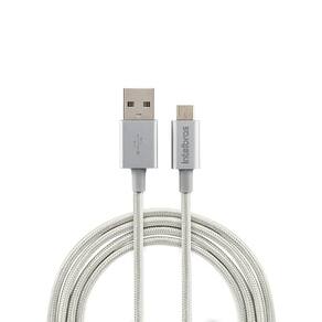 Cabo Usb Para Micro Usb Intelbras Nylon 1.5Mt Prata Euab 15Nb 4830066