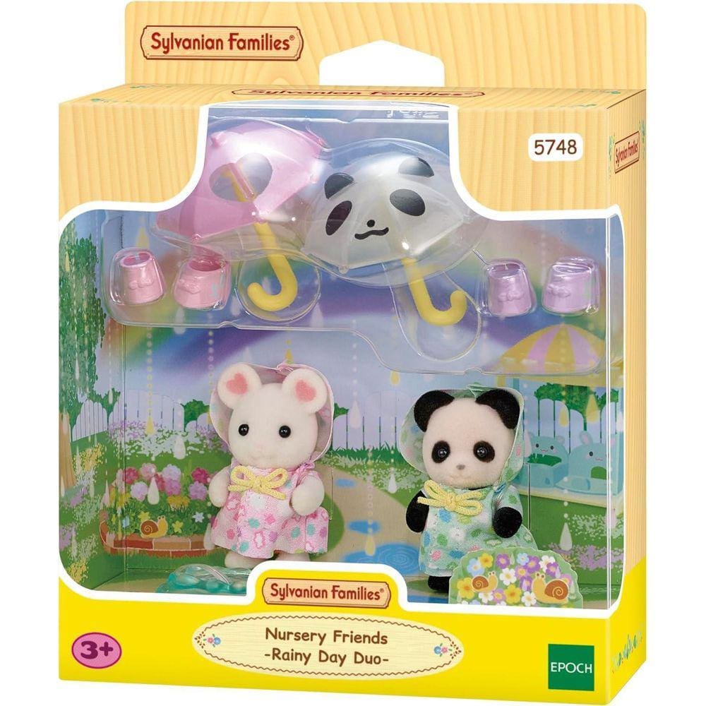 Sylvanian Families Jardim Da Infância Caminhando Na Chuva