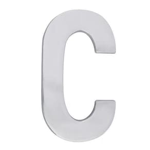 Letra C Fachada Plástico Alta Resistência 10Cm Abs Alumínio