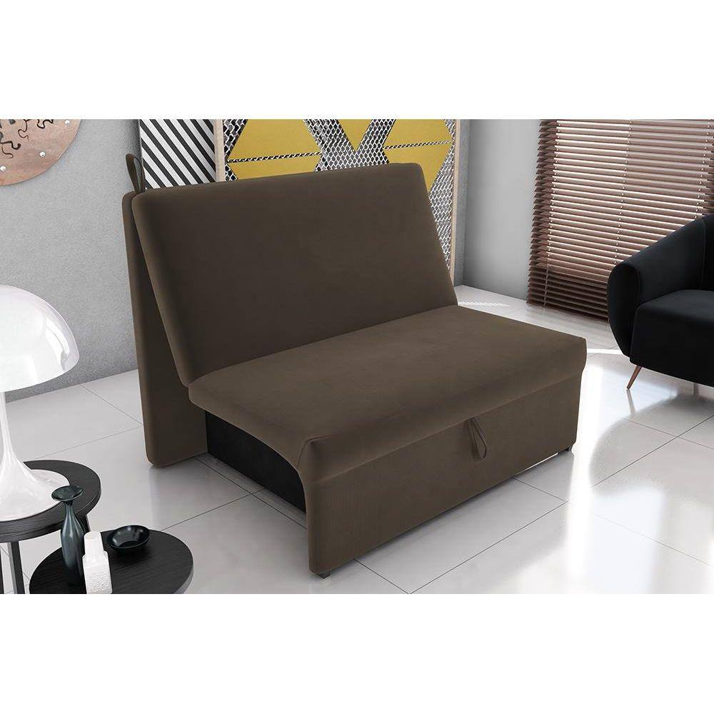 Sofá Cama Malu Suede Cappuccino B255 - Matrix