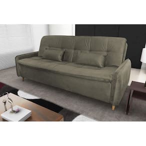 Sofá Cama Donna Suede Cappuccino B255 - Matrix