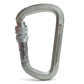Mosquetão Aço 45kn Assimétrico D Rosca Ce En Nbr Usclimb Keylock