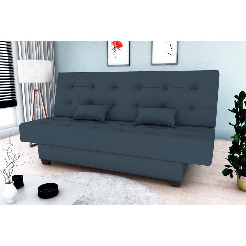 Sofá Cama Laila Suede Petroleo B257- Matrix