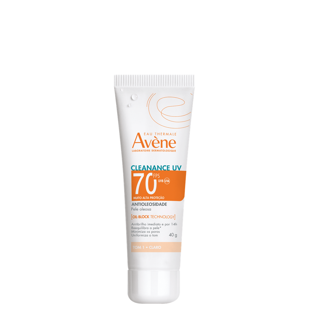 Avène Cleanance UV FPS70 Tom 1 Claro - Protetor Solar Facial 40g