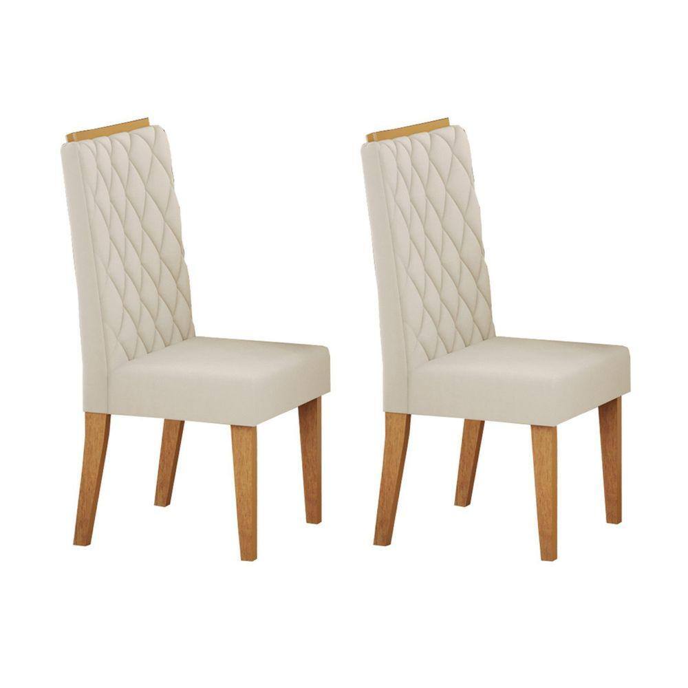 Kit com 2 Cadeiras para Sala de Jantar Mdp/mdf Dyniz Veludo Pastel