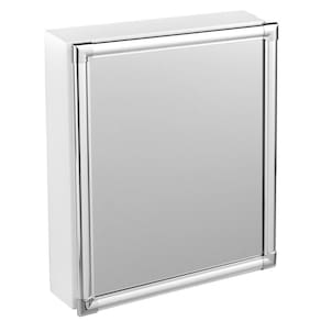Armário Plástico Branco com Perfil de Alumínio de Sobrepor 36 X 45 X 11 Cm Al42 Branco