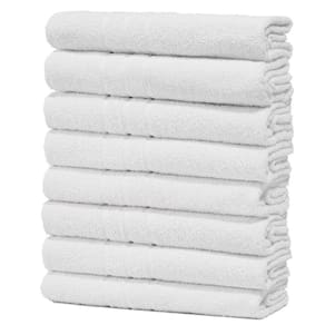 Kit 8 Toalhas De Banho Branca Hotel Macia Felpuda - Prata - Branco