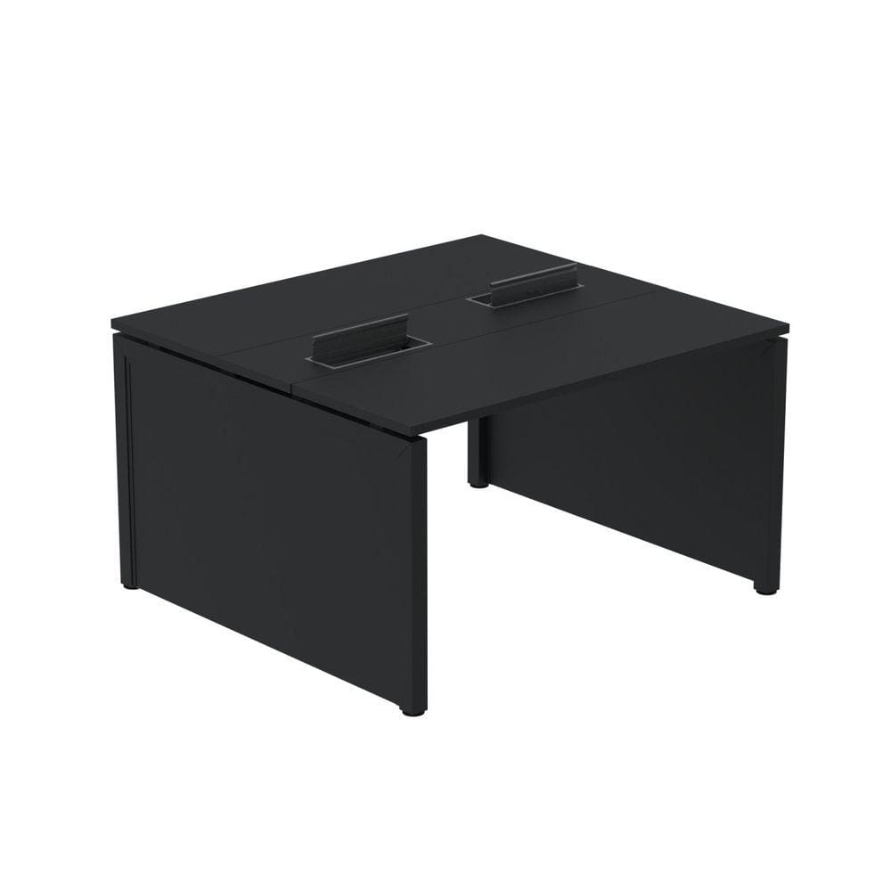 Mesa de Plataforma Dupla para 2 Pessoas Corporativa 110x140/2p Preto