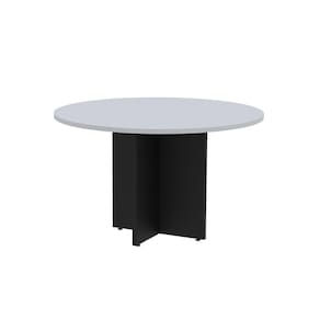 Mesa Reunião Redonda Mrr1100p25pp Cinza/Preto