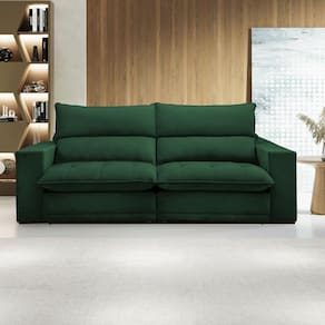 Sofá Retrátil e Reclinável Martinho 230cm Verde