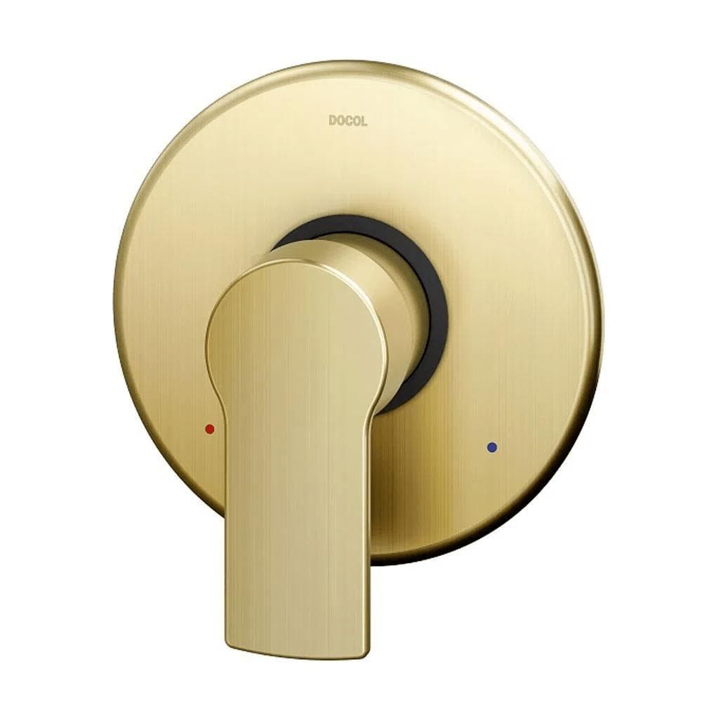 Acabamento Monocomando pra Chuveiro/Ducha Argon Ouro Escovado - Docol