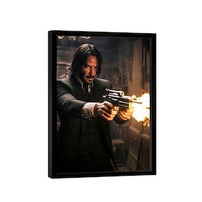 Quadro John Wick Disparo De Fogo -- Br Artes