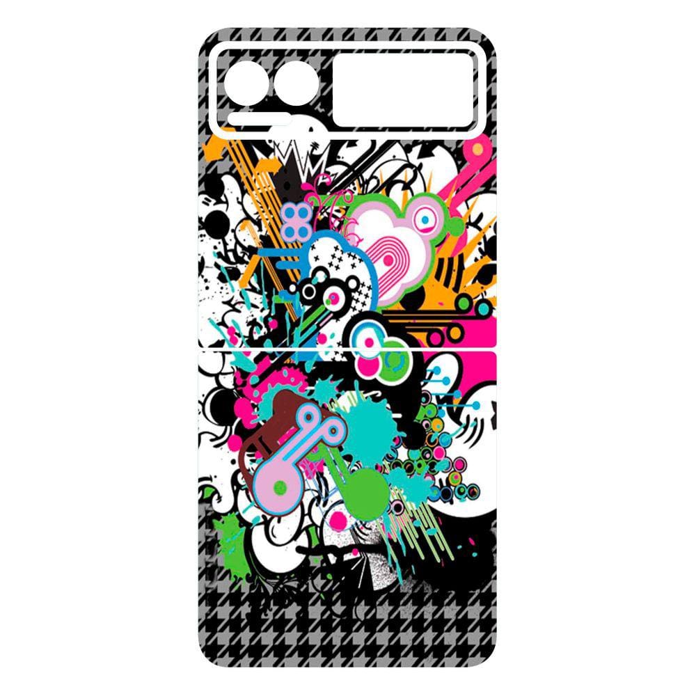 Capa Adesivo Skin022 Verso Para Motorola Razr 40