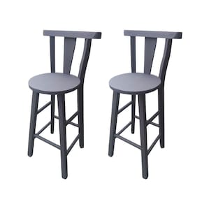 Kit 2 Banquetas Cor Preto Acetinado De Madeira Bv Magazine