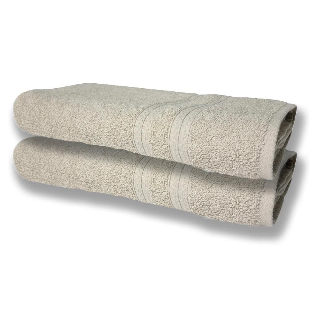 2 Toalhas Super Felpudas Grande E Grossa Algodão 80x150 Bege