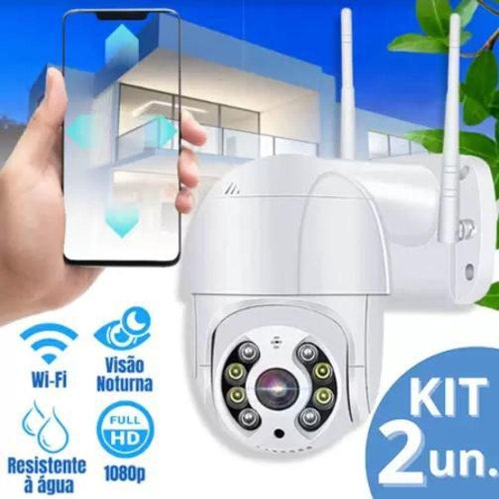 Câmera Externa Wifi Ip Prova D`Água Infravermelho Hd