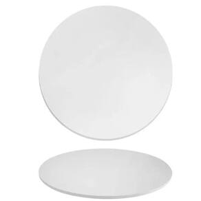 Tampo Em Mdf 18mm Redondo 100 Cm - Laqueada Cor Branco