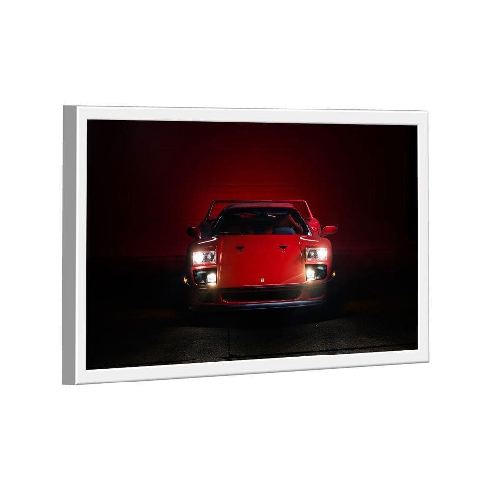 Quadro Ferrari F40 Vermelha Frente Br Artes