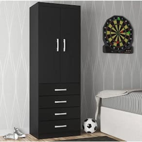 Camiseiro Evidência 2 Portas 4 Gavetas - Black Black