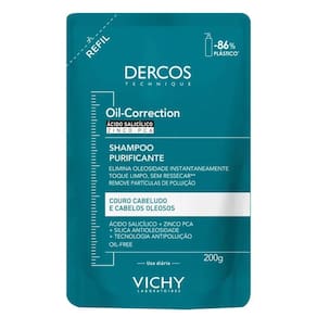 Vichy Dercos Oil-Correction Refil - Shampoo Purificante 200g