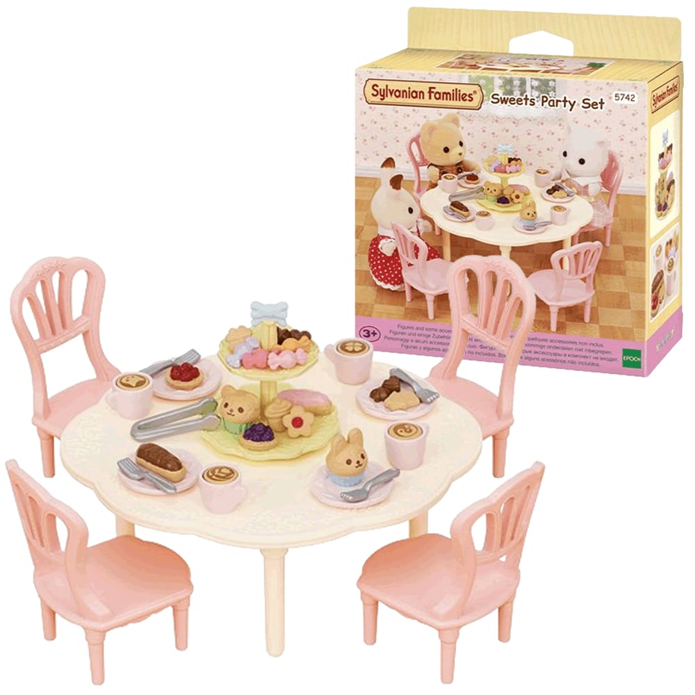 Sylvanian Families Conjunto Mesa e Cadeiras Festa de Doces
