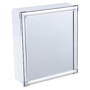 Armário Plástico Branco com Perfil de Alumínio de Sobrepor 31 X 36 X 10 Cm Al42 Astra Branco