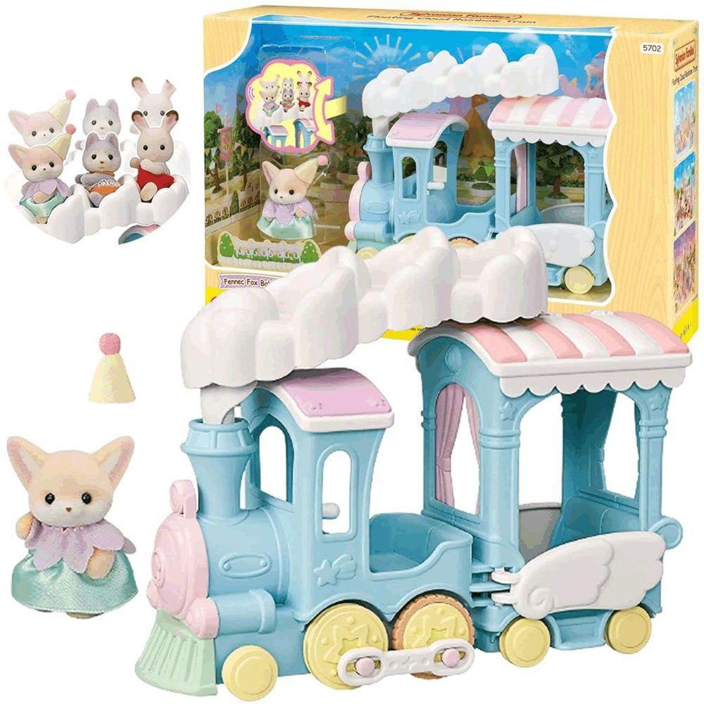 Sylvanian Families Trenzinho Arco Íris Flutuando na Nuvem