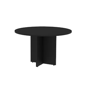 Mesa Reunião Redonda Mrr1100p25pp Preto/Preto