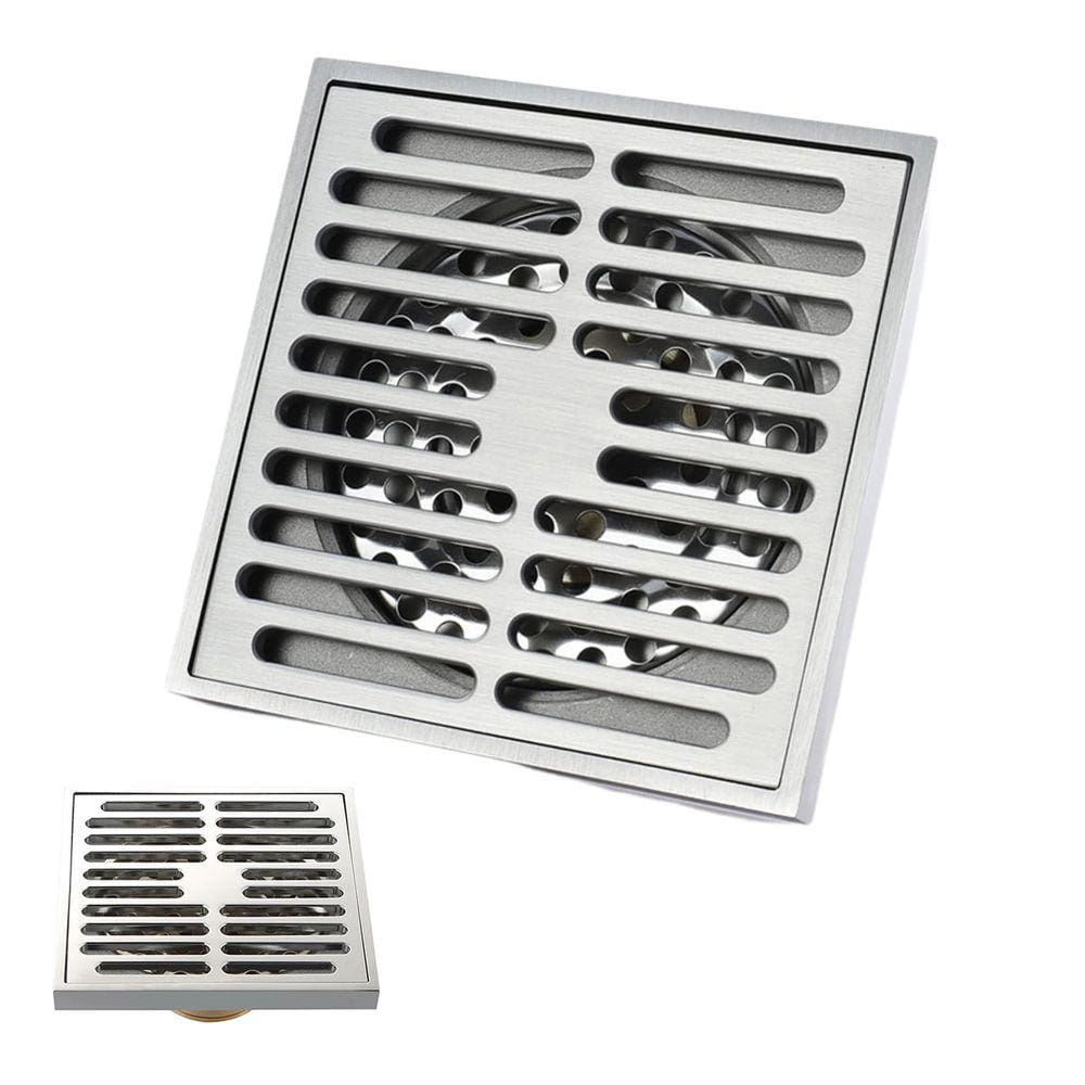 Ralo Inox 10x10 Banheiro Lavabo Anti Odor Anti Inseto Rapido Escoamento Proteçao Resistente Seguro