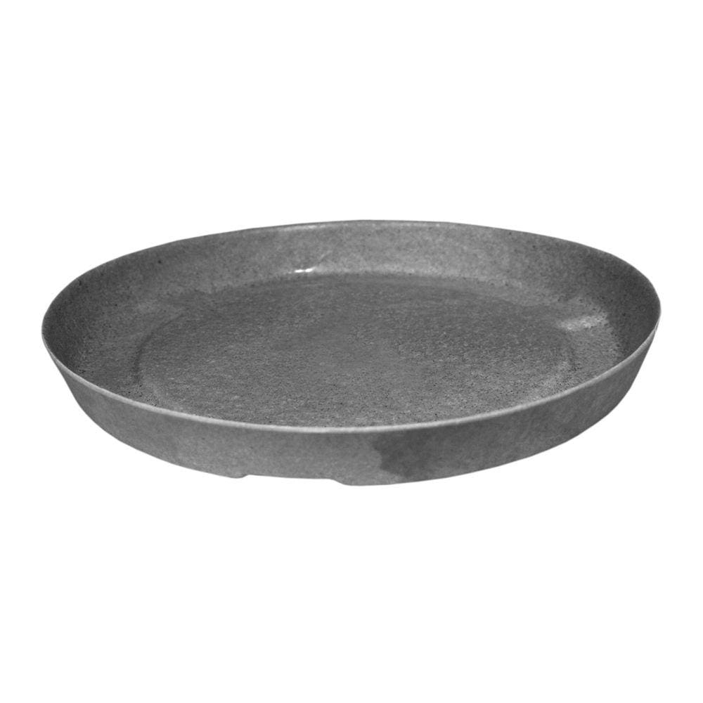 Prato para Vasos de Planta Redondo Slim 28 Preto Ardosia