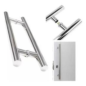 Puxador Tubular Inox Polido Porta Piv/Alum/Vid/Mad 30Cm 25Mm