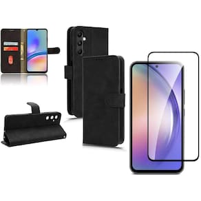Kit Capinha Carteira Flip Para Samsung A35 + Película 3D