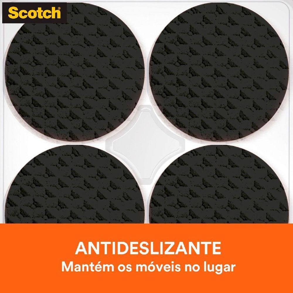 Feltro Anti Risco Antideslizante Quadrado Preto Grande 3M