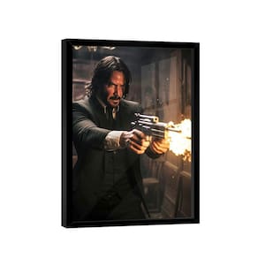 Quadro John Wick Disparo De Fogo -- Br Artes