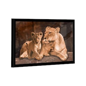 Quadro Leoa E 2 Filhotes -- Br Artes
