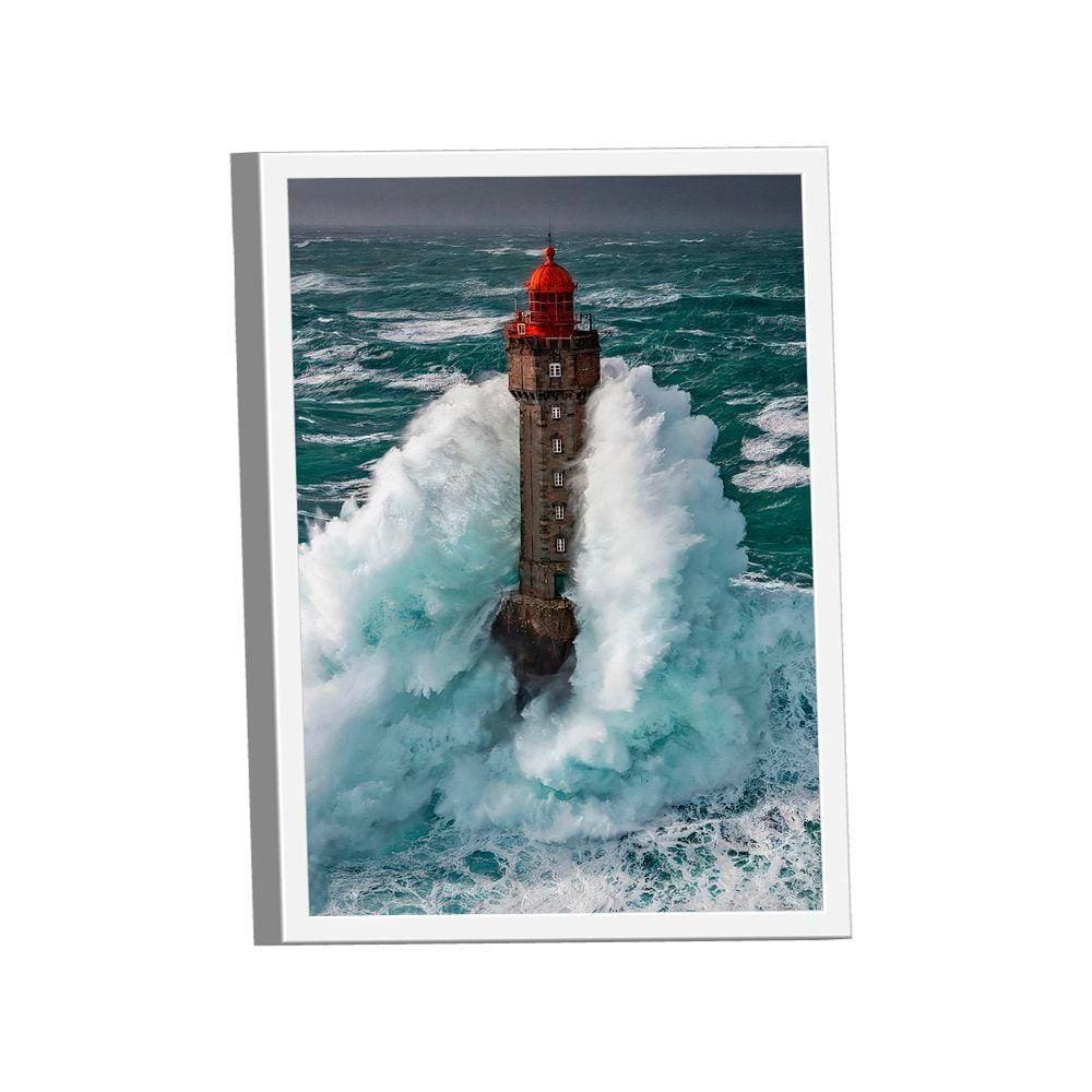 Quadro Farol Em Turbulência -- Br Artes
