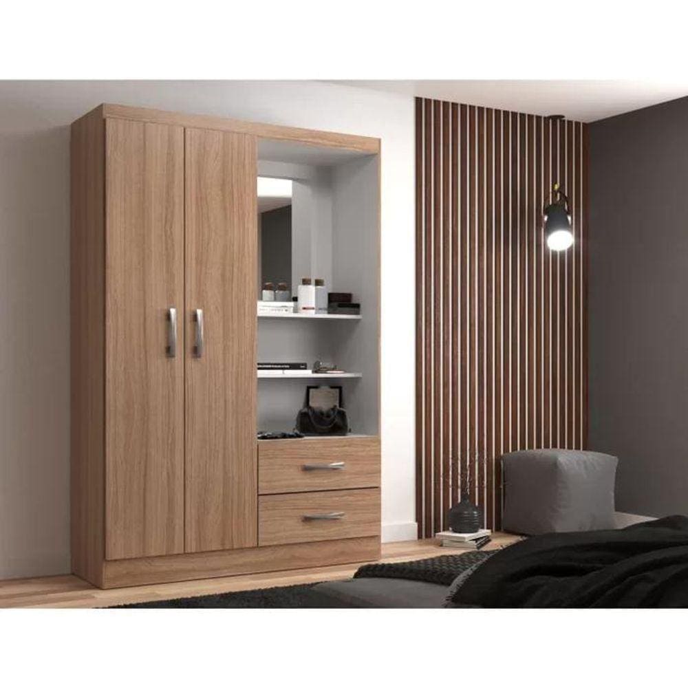 Guarda Roupa Capelinha Solteiro 2 Portas 2 Gavetas Premium - Demolição Demolição