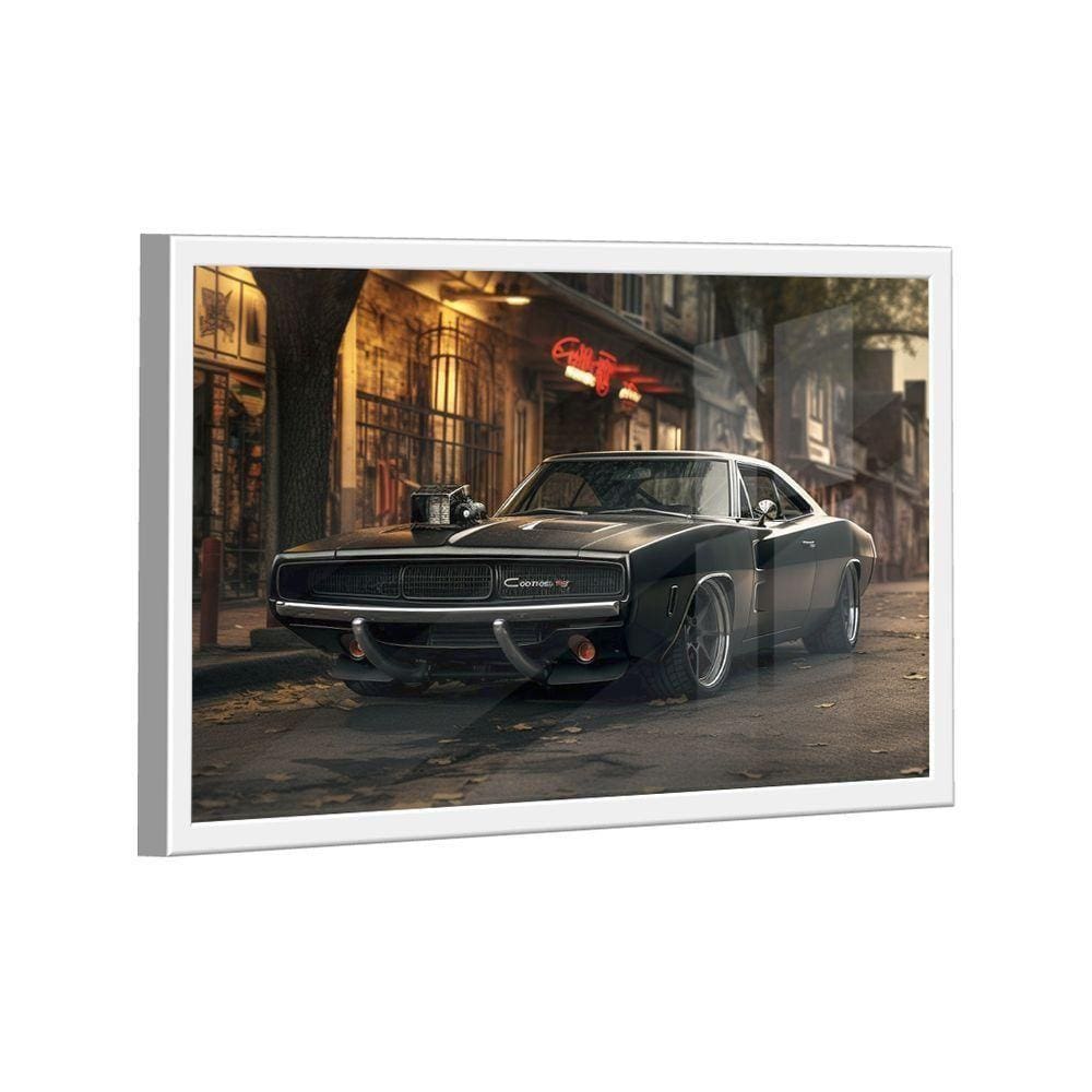 Quadro Dodge Charger Black -- Br Artes