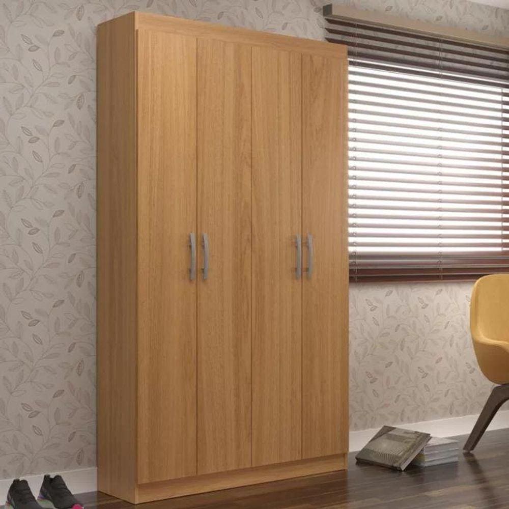 Armário Multiuso Milão 4 Portas E 8 Prateleiras - Cinnamomo Cinnamomo