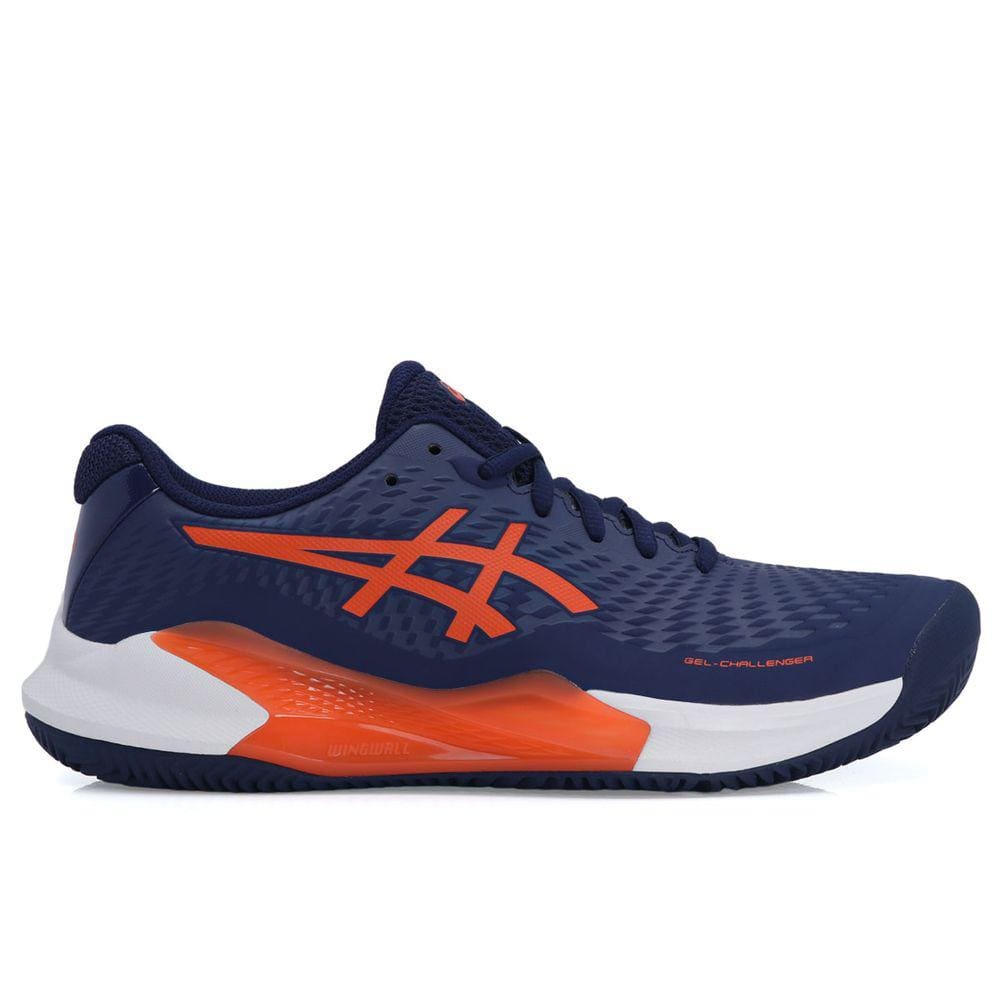 Tênis Asics Challenger 14 Clay Masculino Azul Laranja