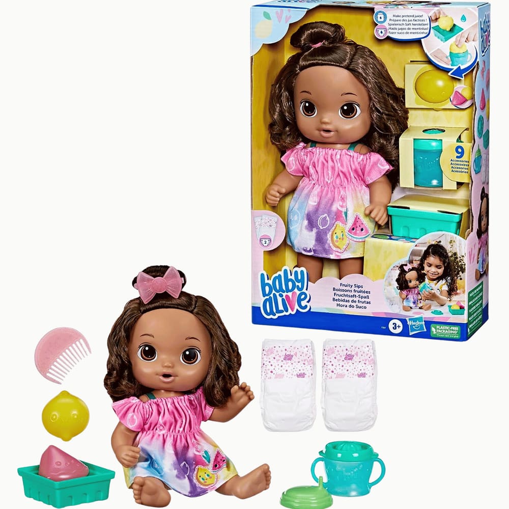 Boneca Baby Alive Hora do Suco Bebê Morena F7357 Hasbro