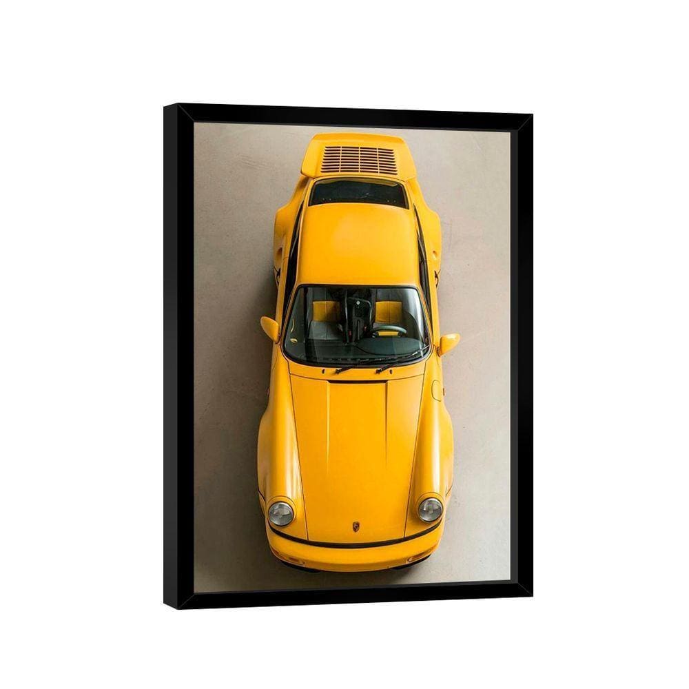 Quadro Porsche 911 Amarelo Br Artes