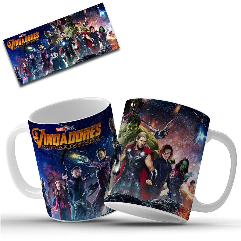 Caneca Os Vingadores Guerra Infinita Personalizada 325ML