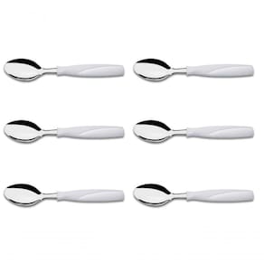Kit 6 Colher De Mesa Aço Inox Branco Brinox